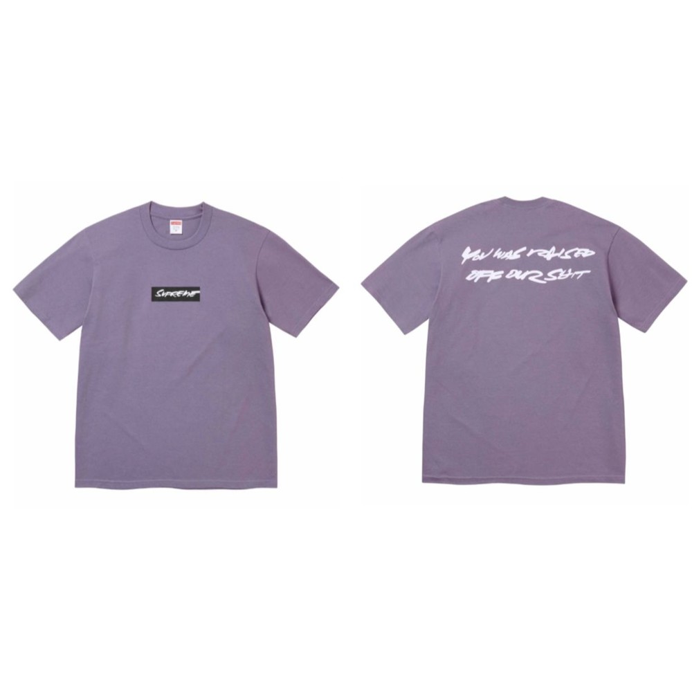 Supreme Futura Box Logo 2024 T-Shirt Dusty Purple Mens Size Medium